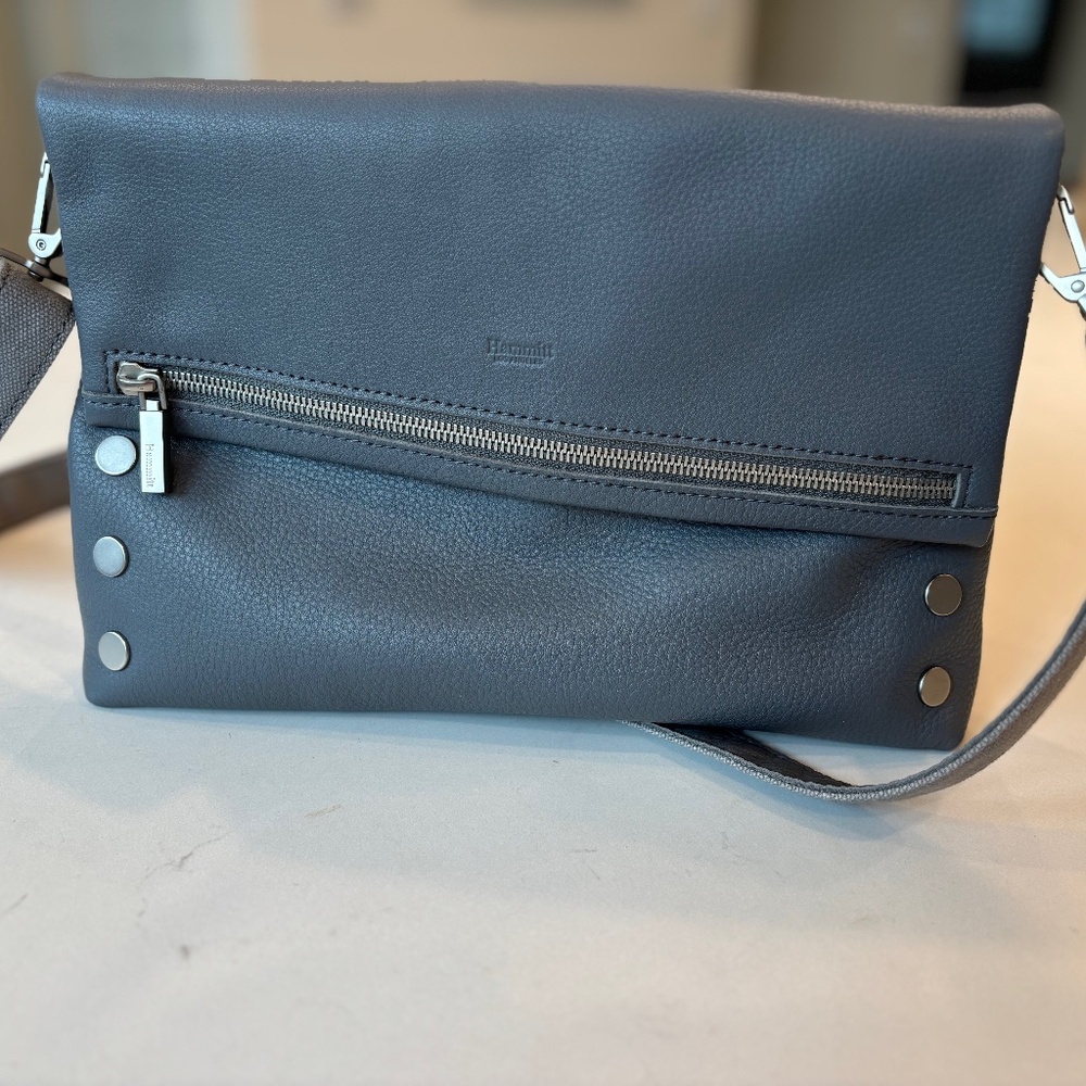 New Hammitt VIP Medium Crossbody Bag – Steel Grey Leather